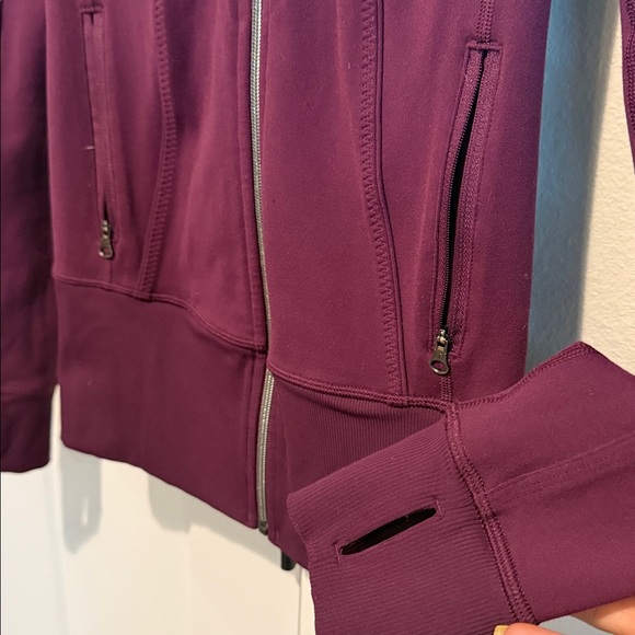 Lululemon maroon Purple Zip-Up Jacket workout athletic women’s full zip gym - Picture 4 of 6